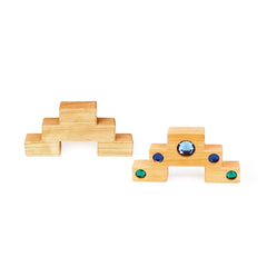 Bauspiel - Farbtreppe mit Lichtbauquadern 16 Teile