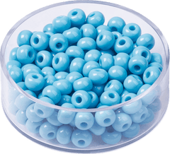 Rocailles Perlen - himmelblau