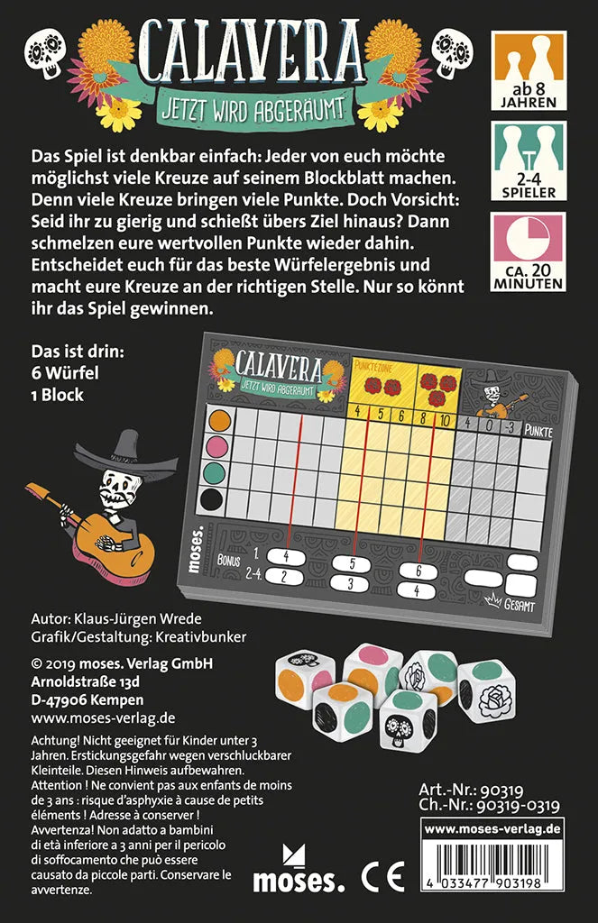 Calavera – Würfelspiel voller Taktik und Risiko - 90319 Moses
