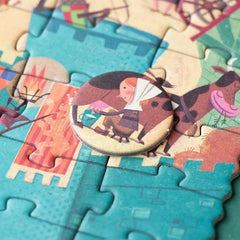 Castle Pocket Puzzle – Mittelalterliches Suchspiel für Kinder - PZ614U Londji