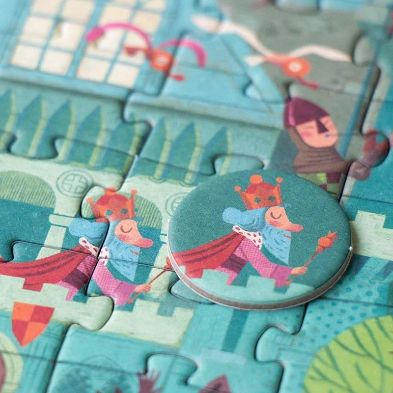 Castle Pocket Puzzle – Mittelalterliches Suchspiel für Kinder - PZ614U Londji