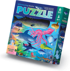 crocodile-creek-60-teile-folien-puzzle-shimmering-shark-60-teile-kunstundspiel-1 - kunstundspiel 