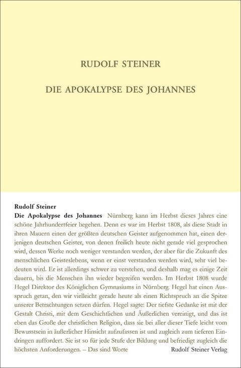 Die Apokalypse des Johannes Rudolf Steiner Verlag