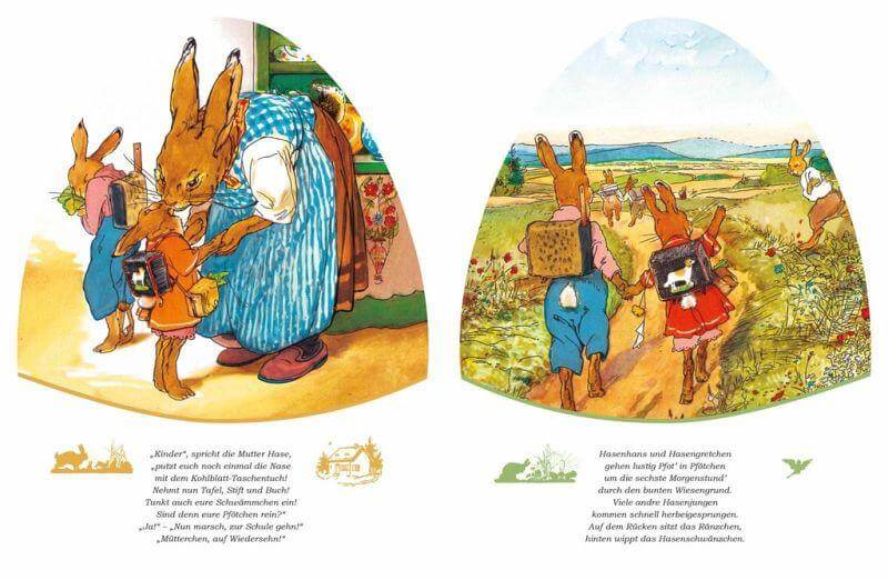 Die Häschenschule: Pappbilderbuch in Ei-Form Esslinger Verlag