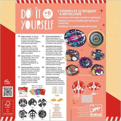 DIY-Metallisierungsset mit 2 Kreiseln & 12 Scheiben für Kinder ab 6 Jahren – kreatives Bastel- & Spielzeug
