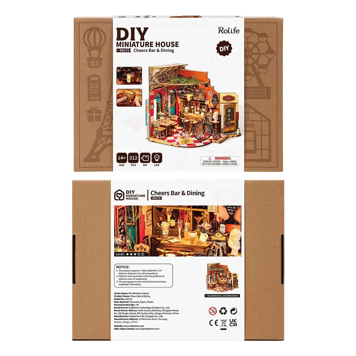 DIY Miniatur Haus Cheers Bar Dining DG173 - DG173 Robotime