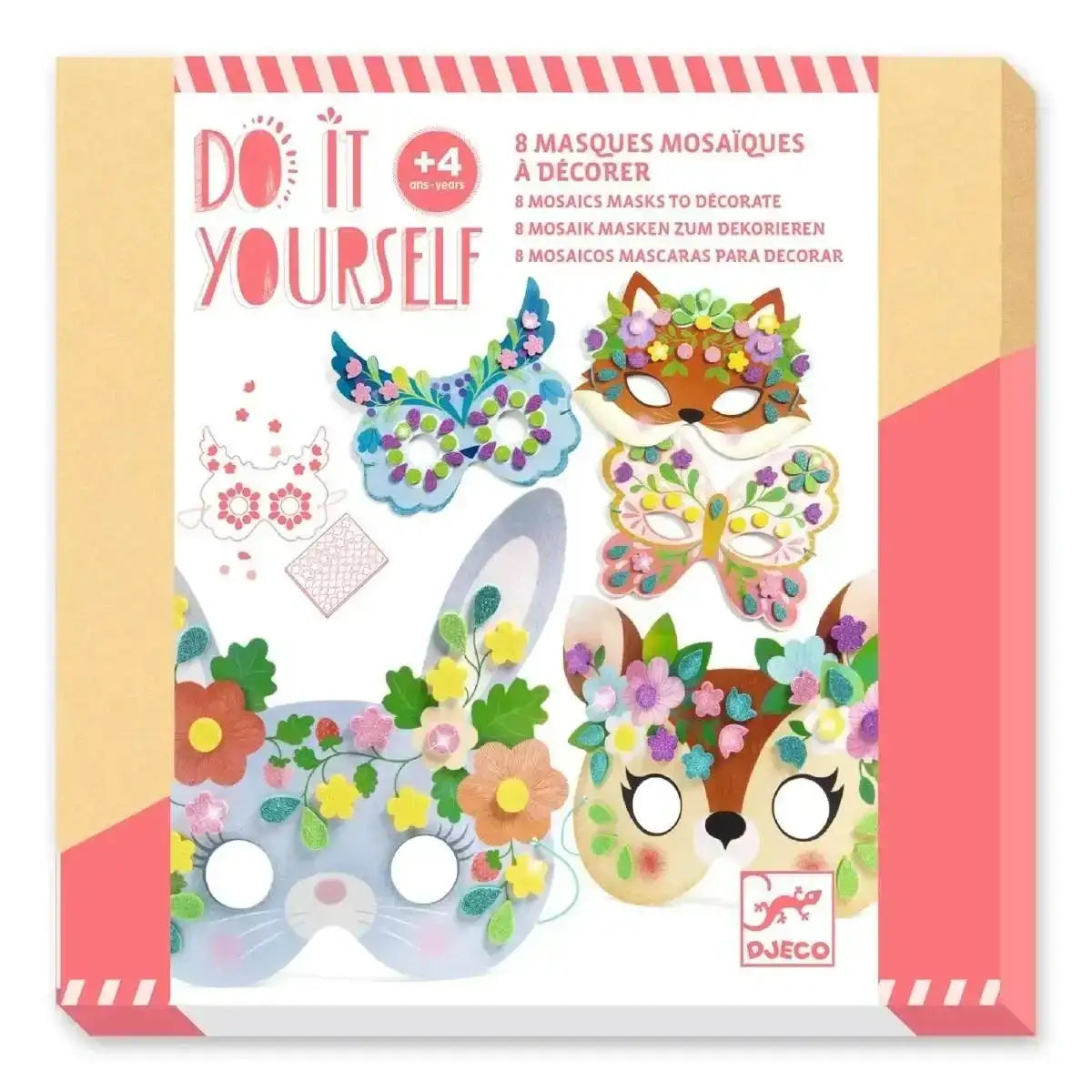 DIY Mosaik Masken - Waldtiere