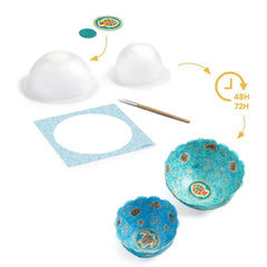 DIY Schalen basteln blau Djeco