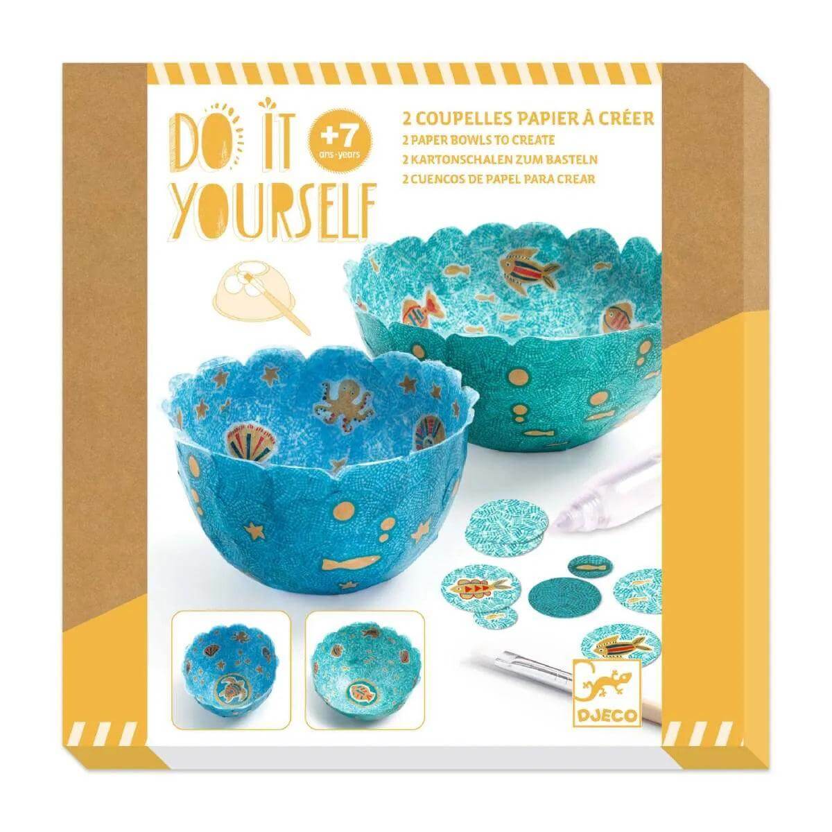 DIY Schalen basteln blau Djeco