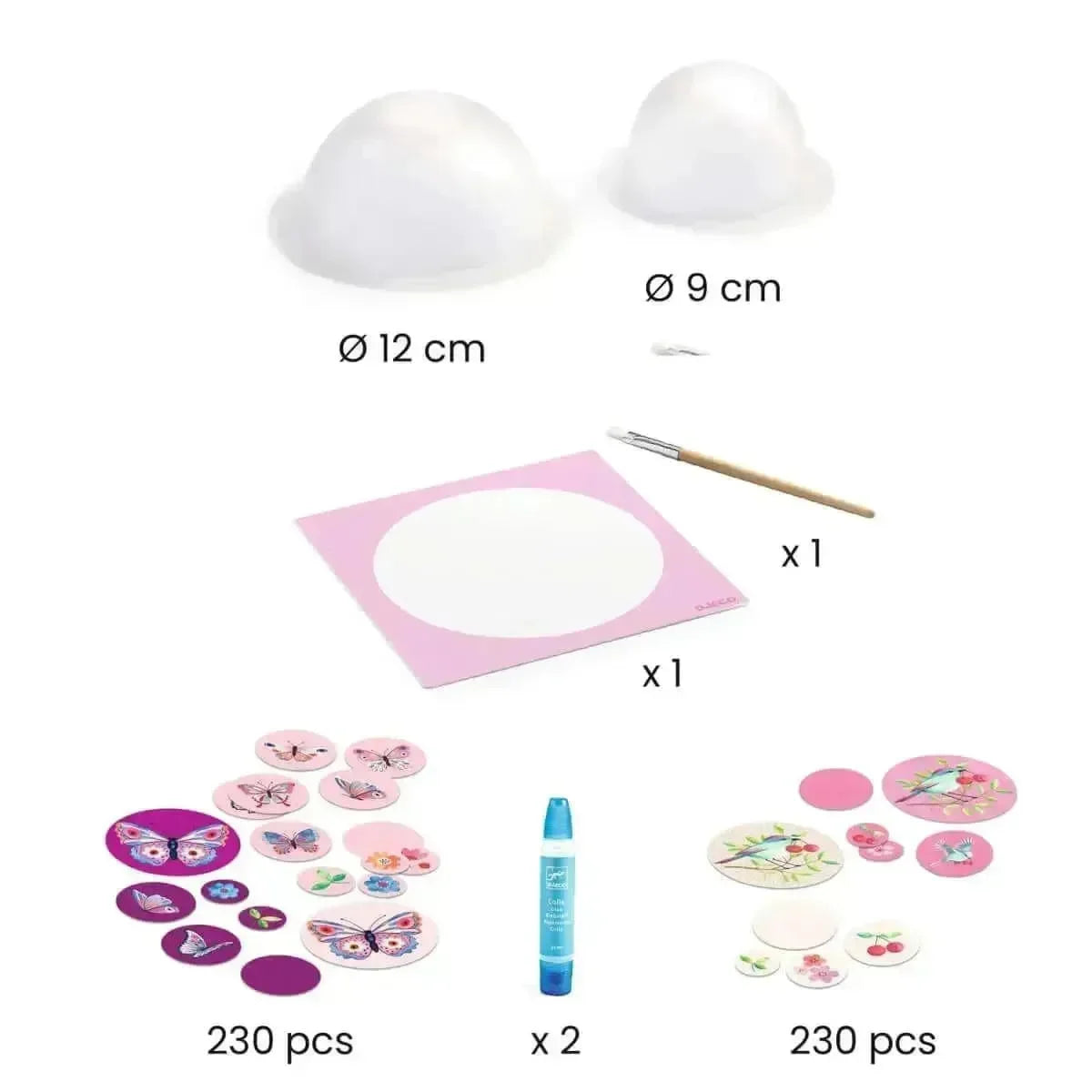 DIY Schalen basteln rosa Djeco
