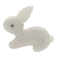 Filztier Hase weiß - www. kunstundspiel .de 55996 (Hase)