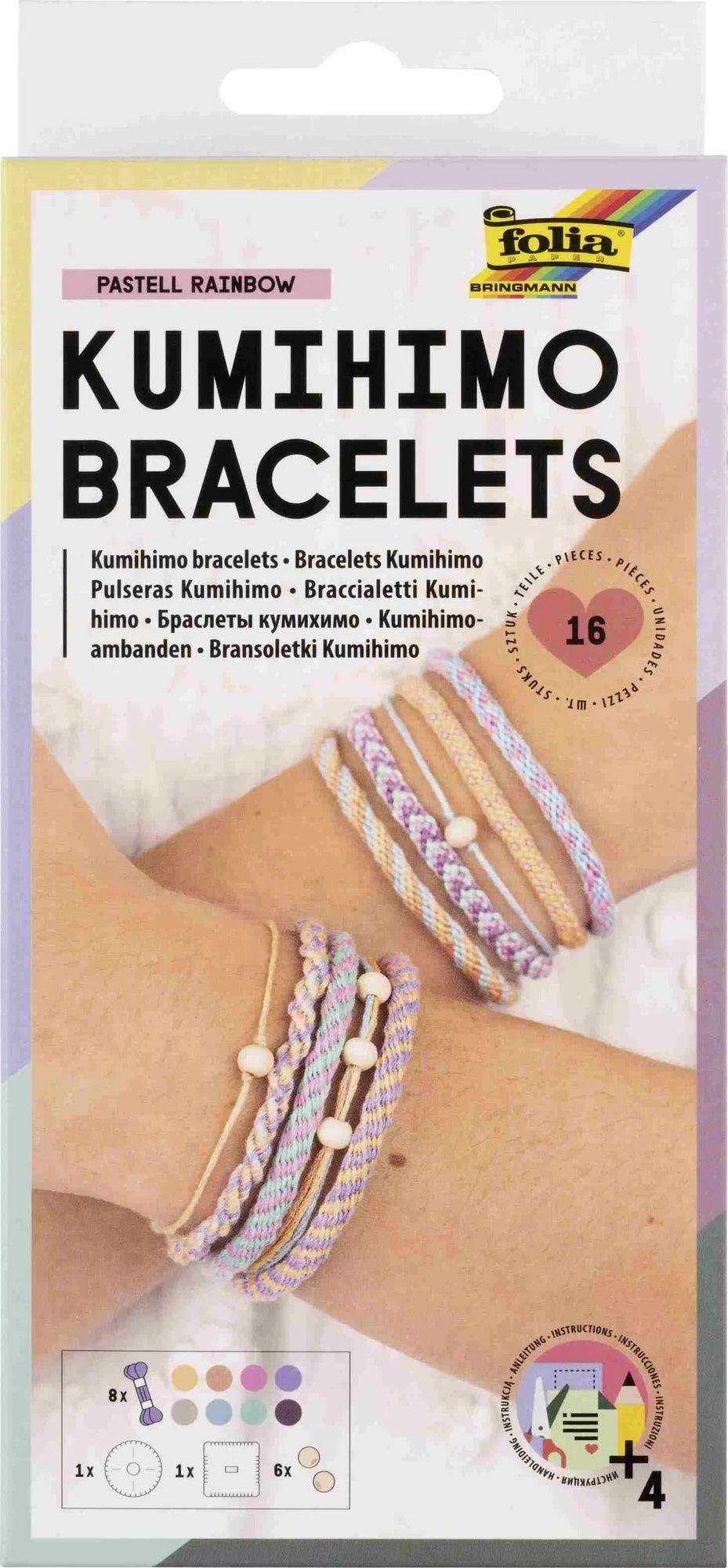 Armbänder - Bracelets Kumihimo PASTELL - 32039 kunstundspiel 
