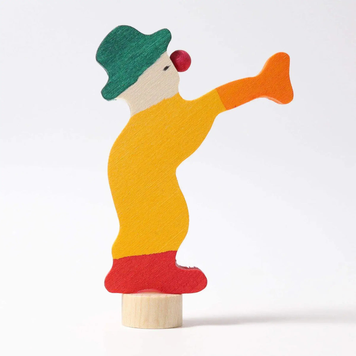 Geburtstagsstecker Clown gelb Grimms