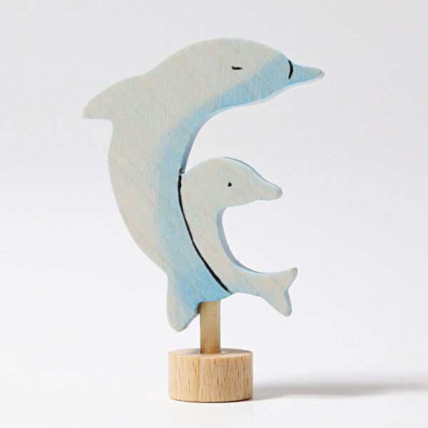 Geburtstagsstecker Delfin und Kind Grimms