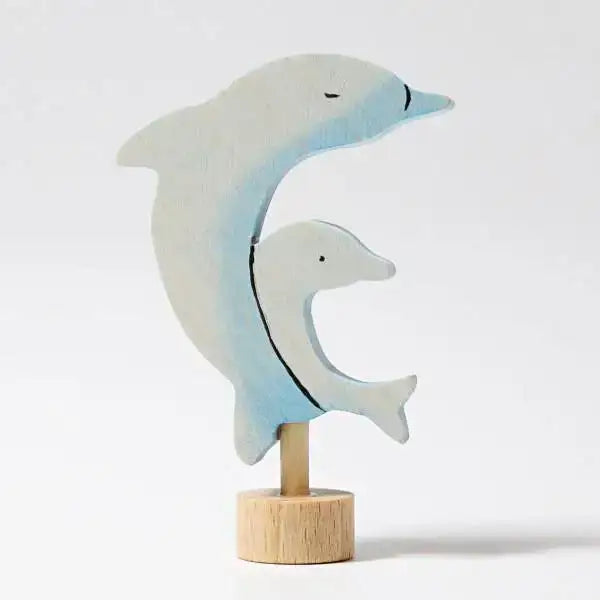 Geburtstagsstecker Delfin und Kind Grimms