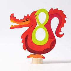 Geburtstagsstecker Märchenfigur Zahl 8 Drache Grimms