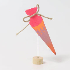 Geburtstagsstecker Schultüte - Neonpink Grimms