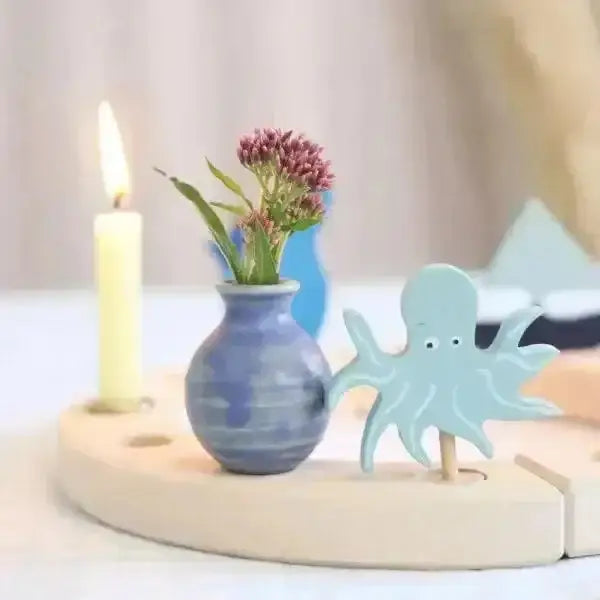 Geburtstagsstecker Vase - blau Grimms
