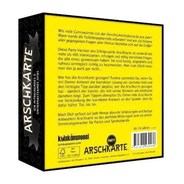 Gesellschaftsspiel Arschkarte Party Edition - Kylskapspoesi