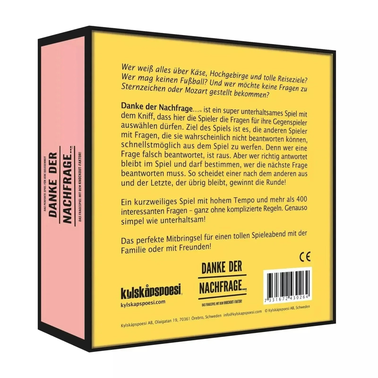 Gesellschaftsspiel Danke der Nachfrage (Kopie) Kylskapspoesi
