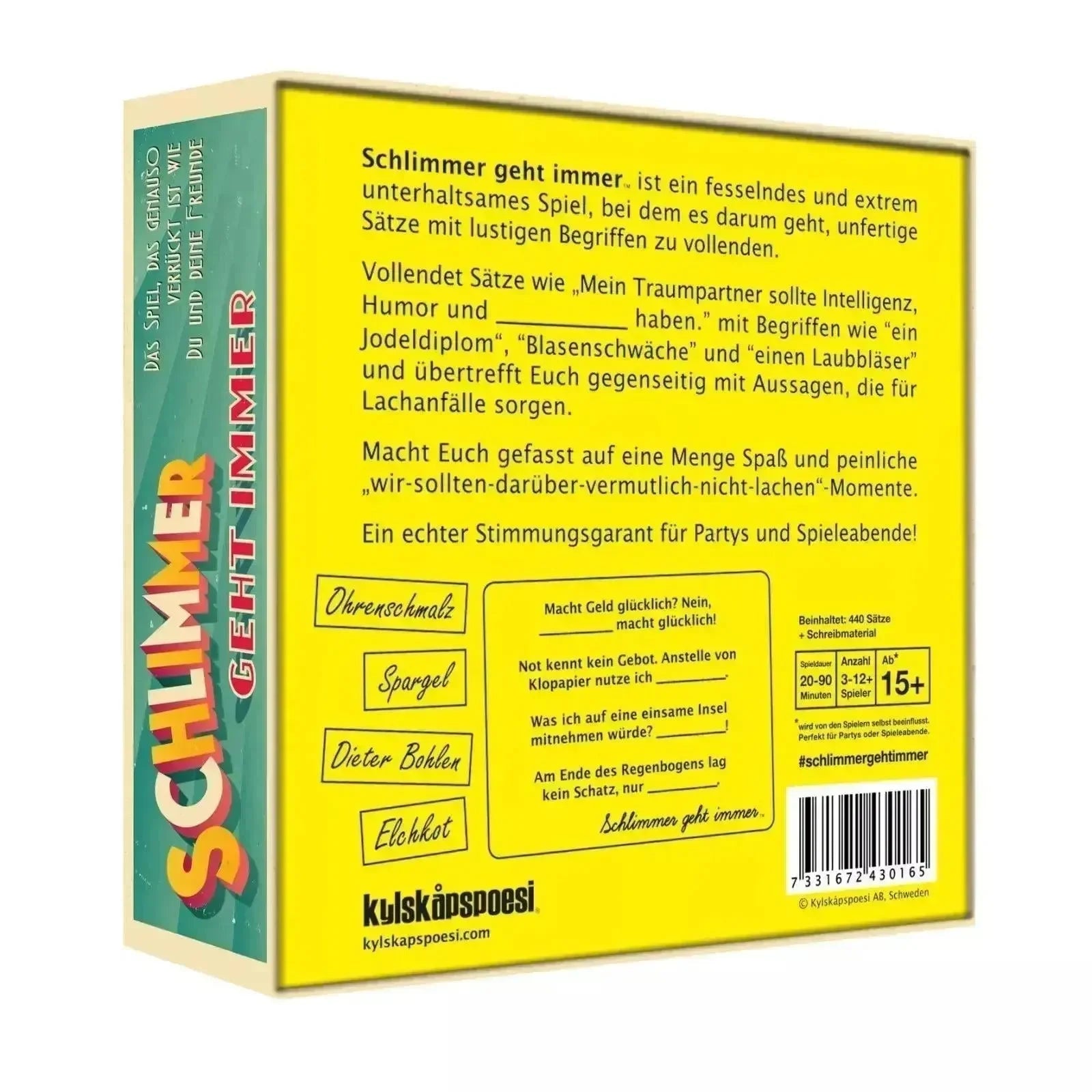 Gesellschaftsspiel Schlimmer geht immer (Kopie) Kylskapspoesi