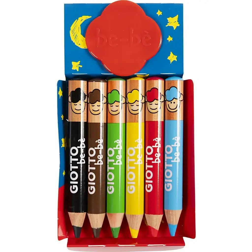 Giotto be-bè 6 Buntstifte und Spitzer - 4601000 LYRA