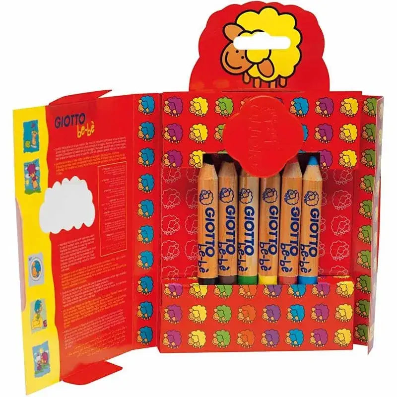 Giotto be-bè 6 Buntstifte und Spitzer - 4601000 LYRA