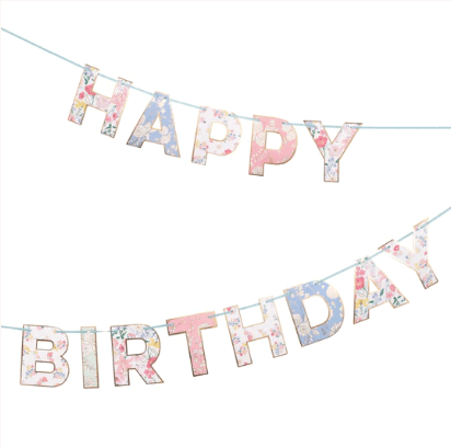 Girlande Blumen "Happy Birthday" Meri Meri