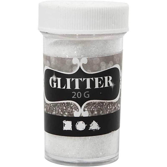 Glitter 20g weiß cchobby