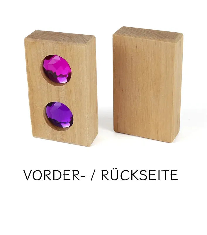 Glitzernde Holzbausteine - Funkeldächer - 12 Teile - 91370273 Bauspiel