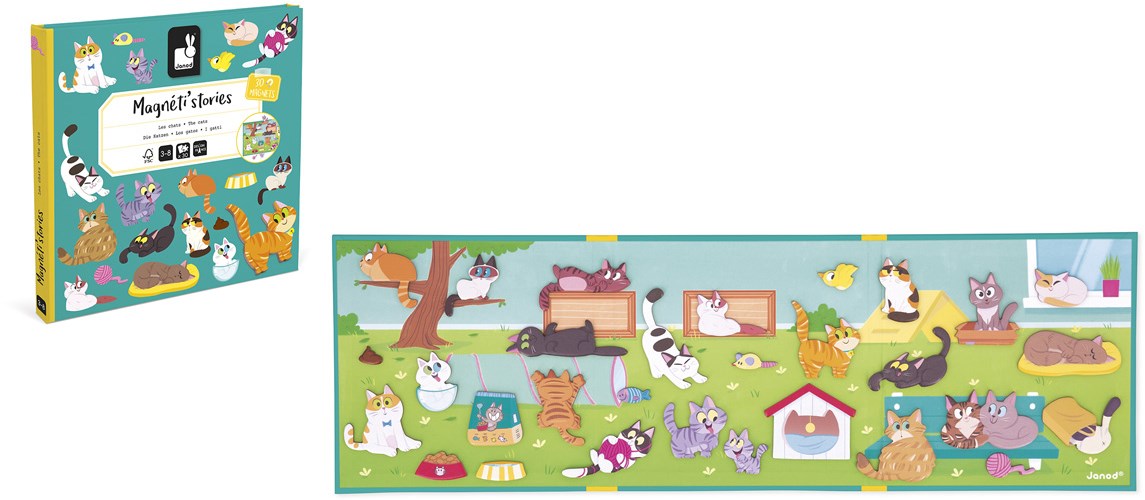 Magnetisches Katzenspielzeug mit bunten Katzenfiguren für kinderfreundliches Spielen und Basteln