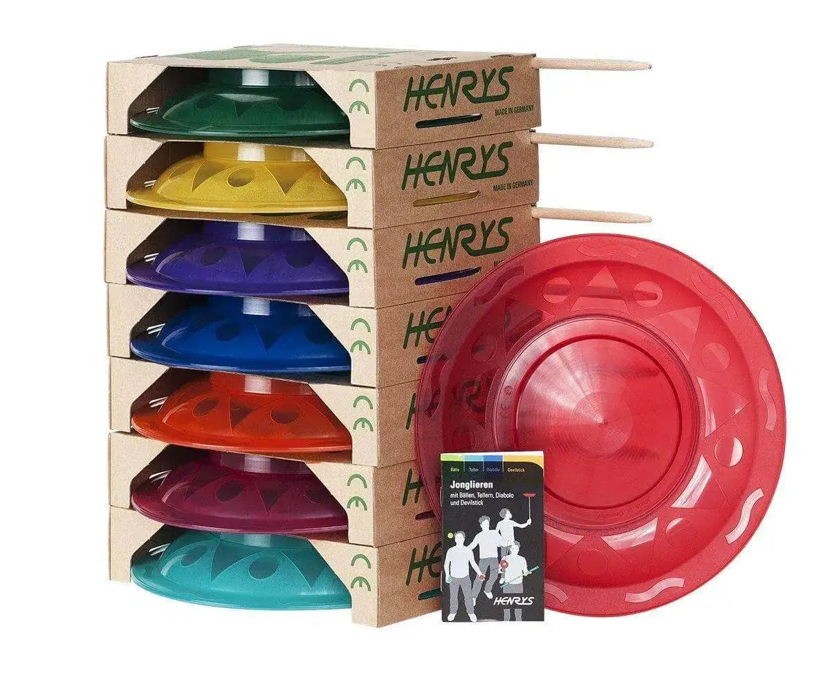 Jonglierteller Set türkis (unterstes auf dem Bild) Henrys