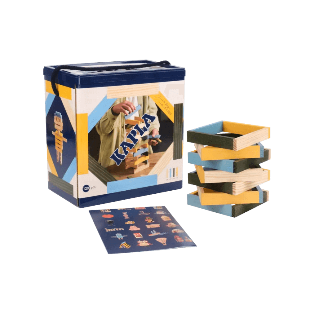 Kapla Box 120 Teile - gelb,grün,blau Kapla
