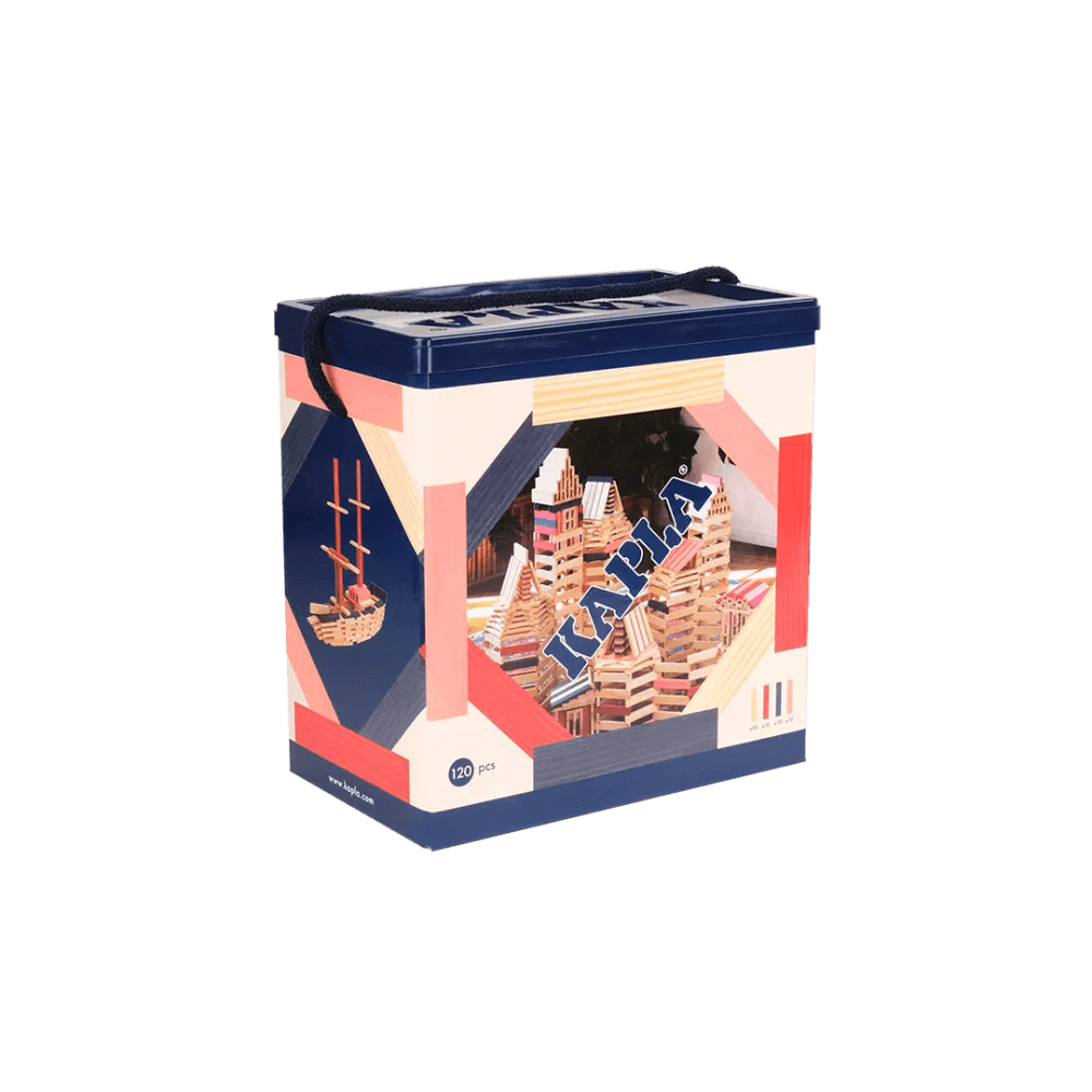 Kapla Box 120 Teile - rosa,rot,blau Kapla