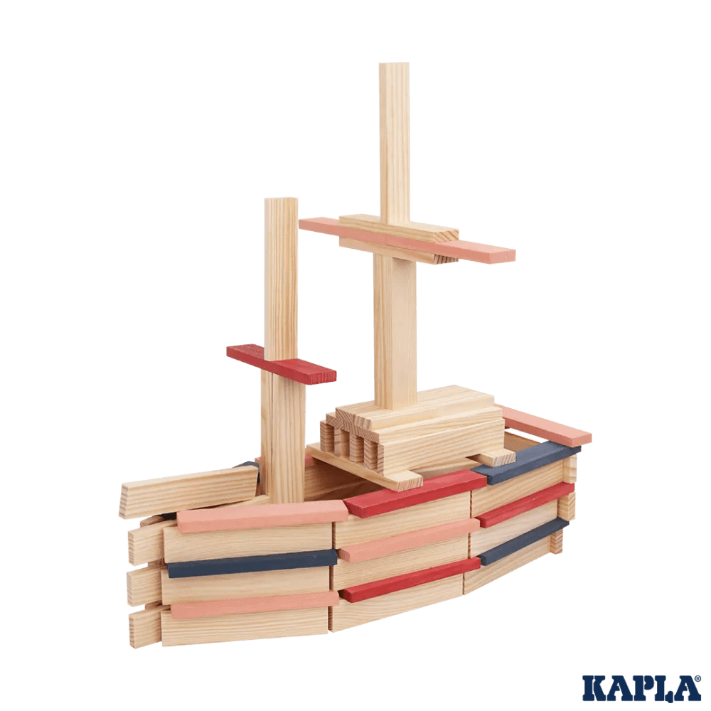 Kapla Box 120 Teile - rosa,rot,blau Kapla