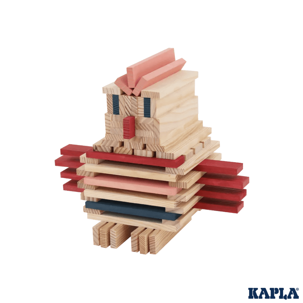 Kapla Box 120 Teile - rosa,rot,blau Kapla
