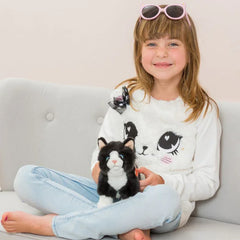Katze stehend schwarz 20cm - 918202 Teddy Hermann