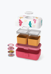 Kinder-Lunchbox Tresor Rose Birds Brotzeit - Monbento