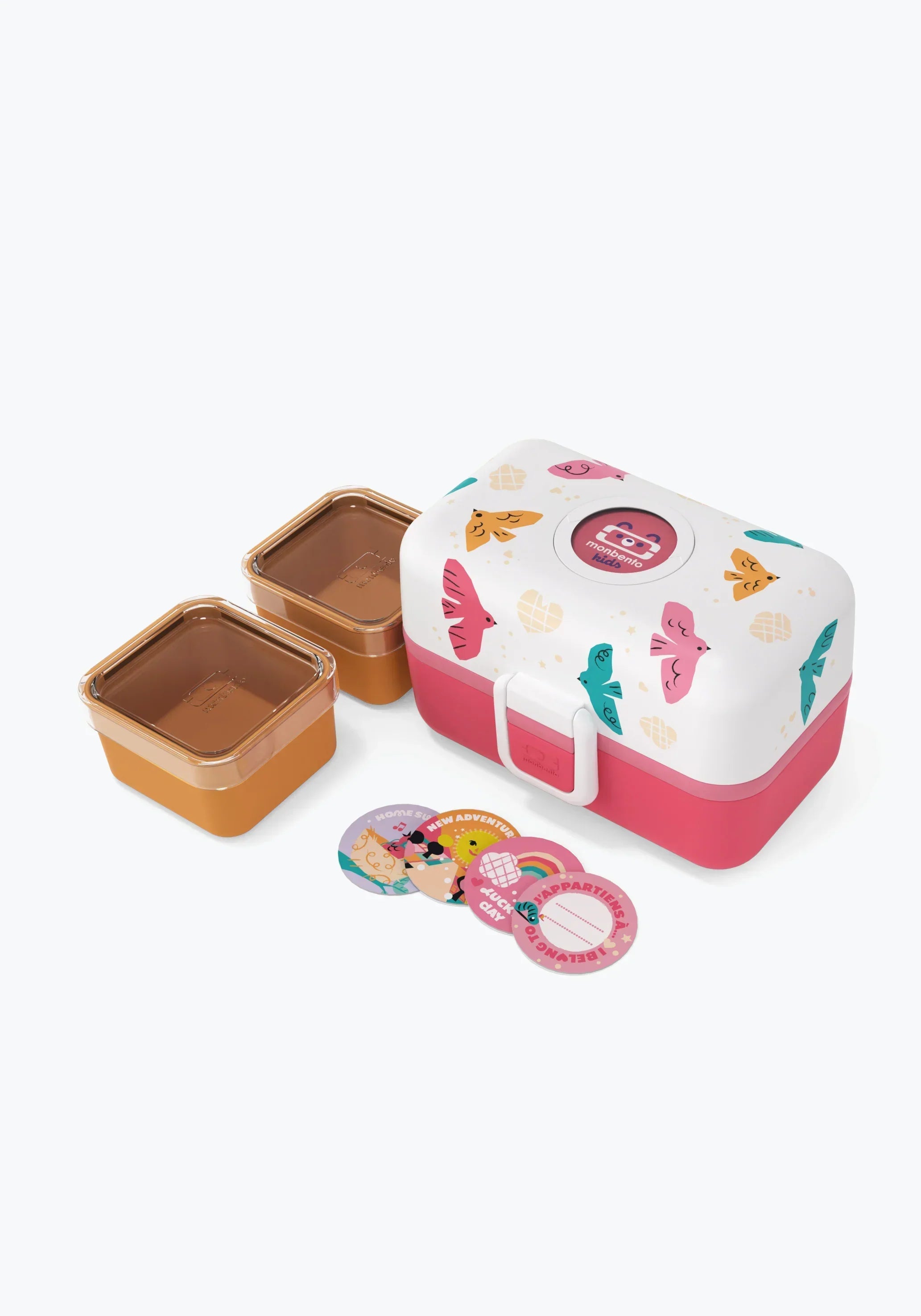 Kinder-Lunchbox Tresor Rose Birds Brotzeit - Monbento