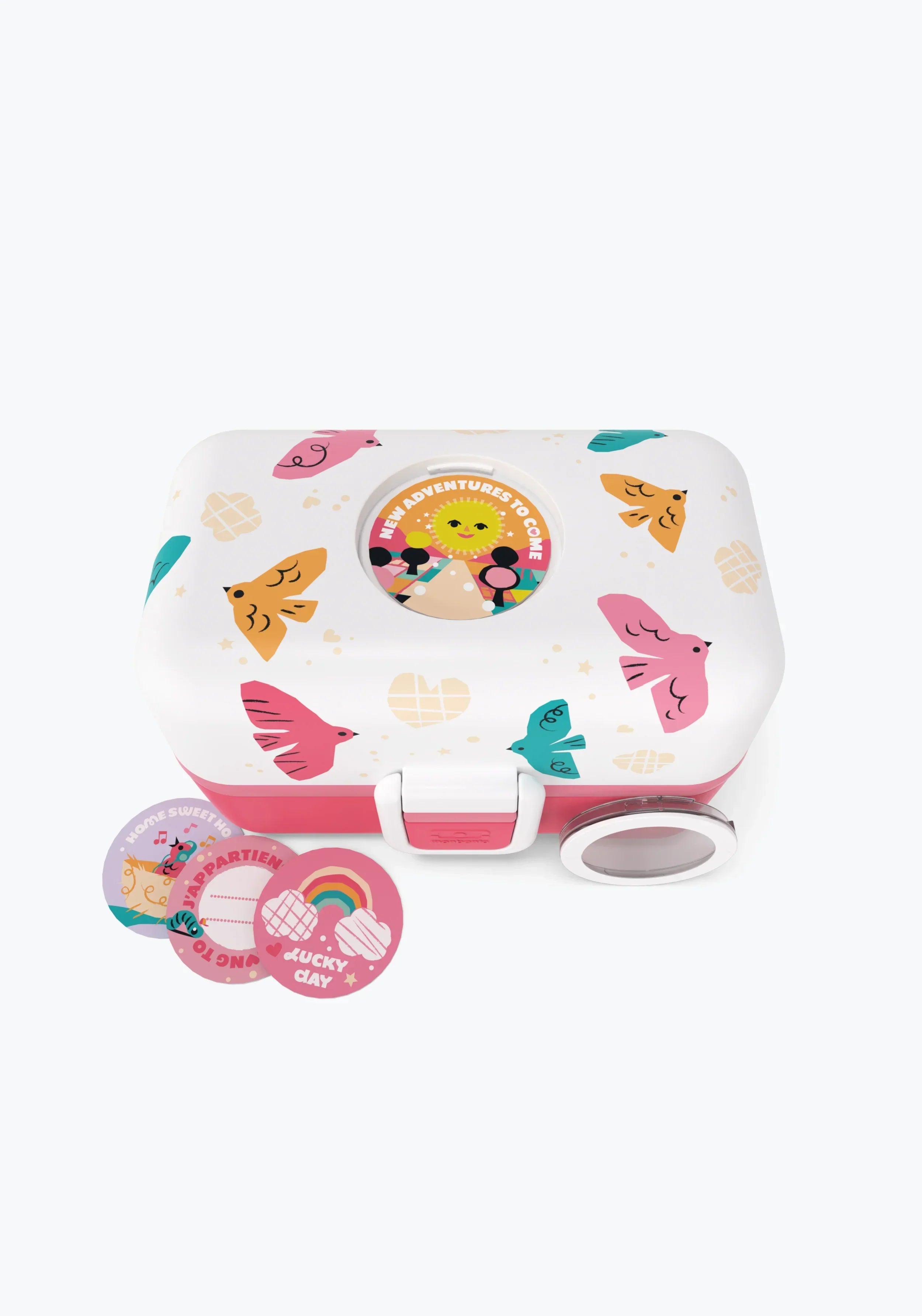 Kinder-Lunchbox Tresor Rose Birds Brotzeit - Monbento