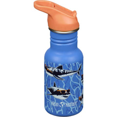 Klean Kanteen 355ml Edelstahl-Trinkflasche mit Flip Seal Sport Cap Kindertrinkflasche Hai - 1011209 Kleankanteen