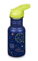 Klean Kanteen 355ml Edelstahl-Trinkflasche mit Flip Seal Sport Cap Kindertrinkflasche Planeten - 1011211 Kleankanteen