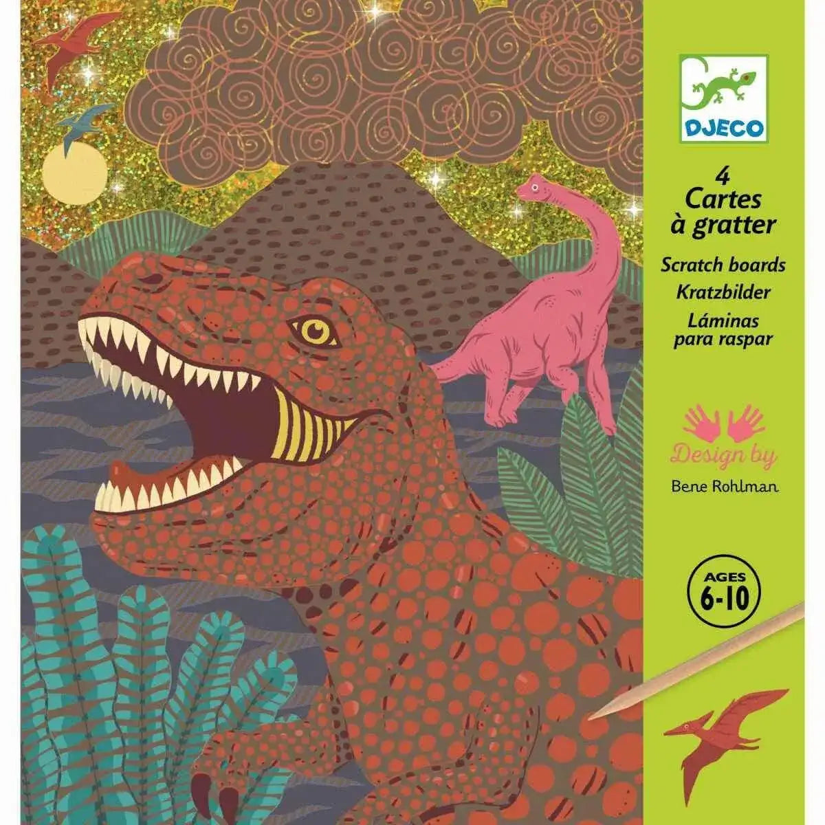Kratzbilder - Dinosaurier Djeco