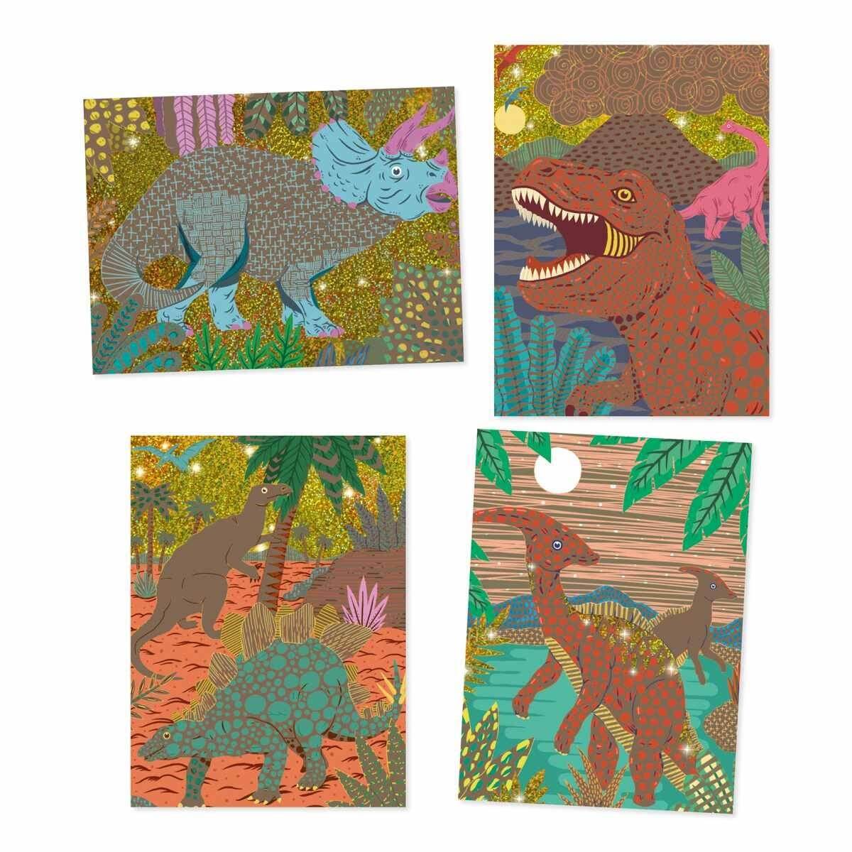 Kratzbilder - Dinosaurier Djeco