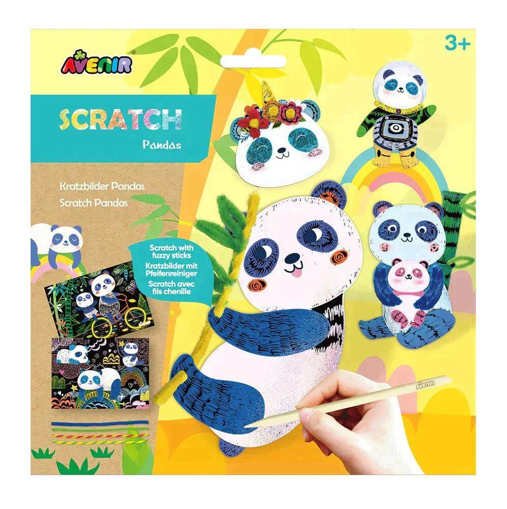 Kratzbilder Pfeifenputzer - Pandas Carletto