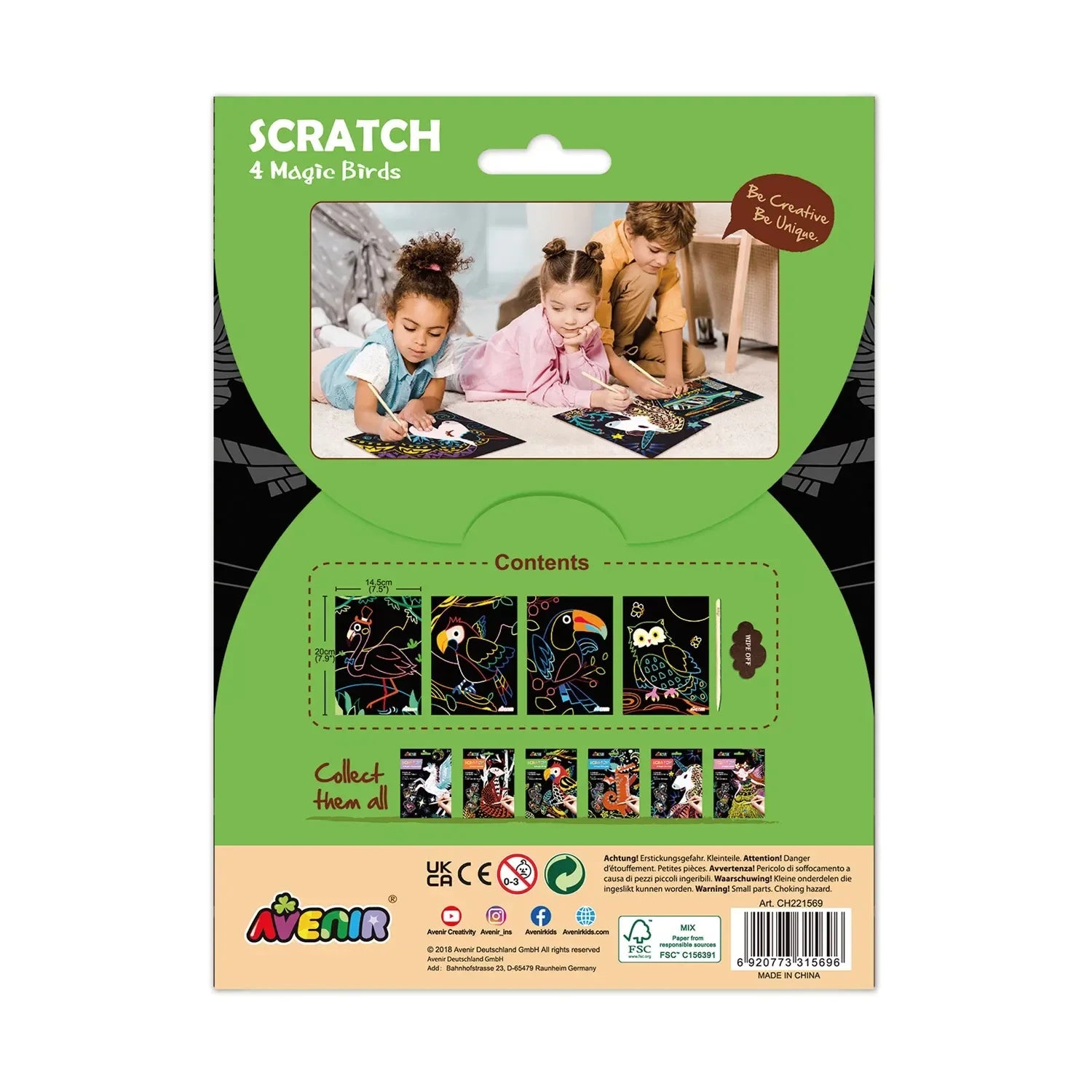 Kratzbilder Vogel - Carletto