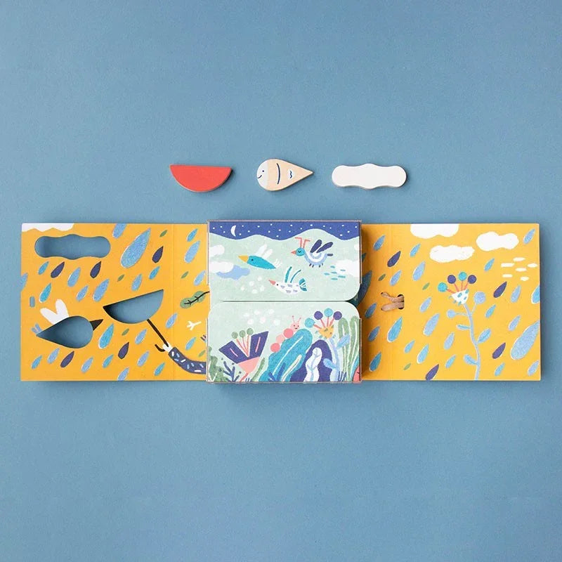 Kreatives Einlegepuzzle aus Holz für Kinder ab 2 Jahren imagine - PZ591U Londji