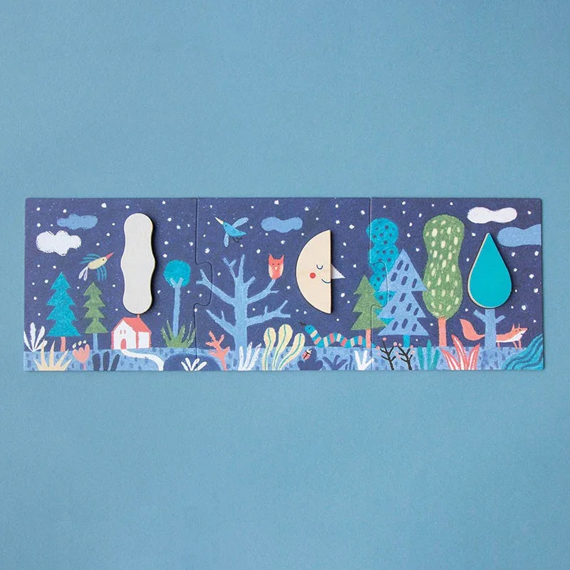 Kreatives Einlegepuzzle aus Holz für Kinder ab 2 Jahren imagine - PZ591U Londji