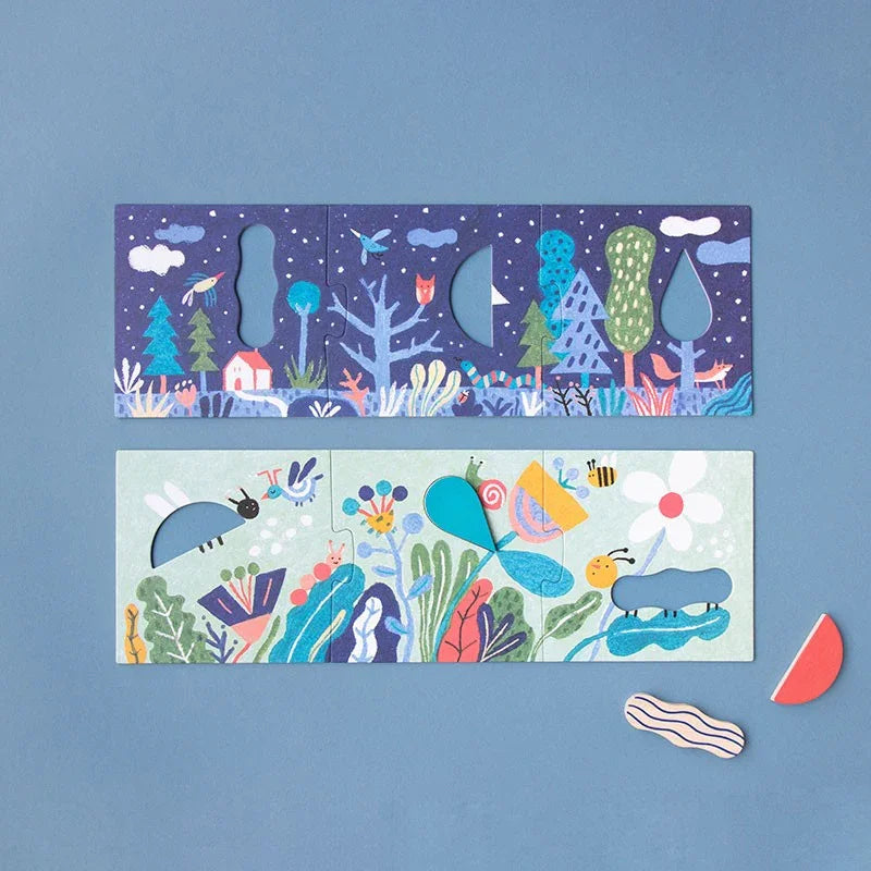 Kreatives Einlegepuzzle aus Holz für Kinder ab 2 Jahren imagine - PZ591U Londji