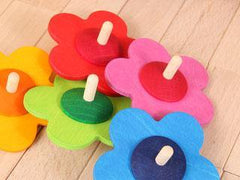 Kreisel Blume (verschiedene Farben) Beck Holzspielzeug